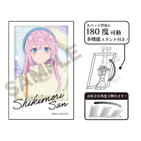 『可愛いだけじゃない式守さん』フォトジェニ缶バッジ 式守さん ブルー